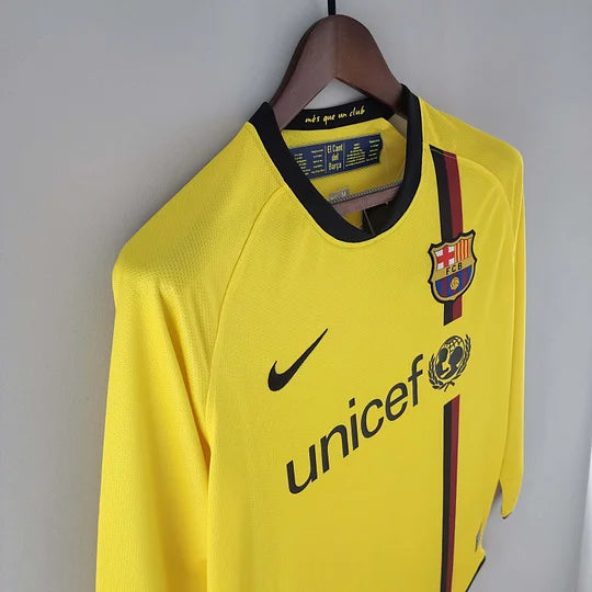 Retro Long Sleeve Barcelona 08/09 Away Jersey