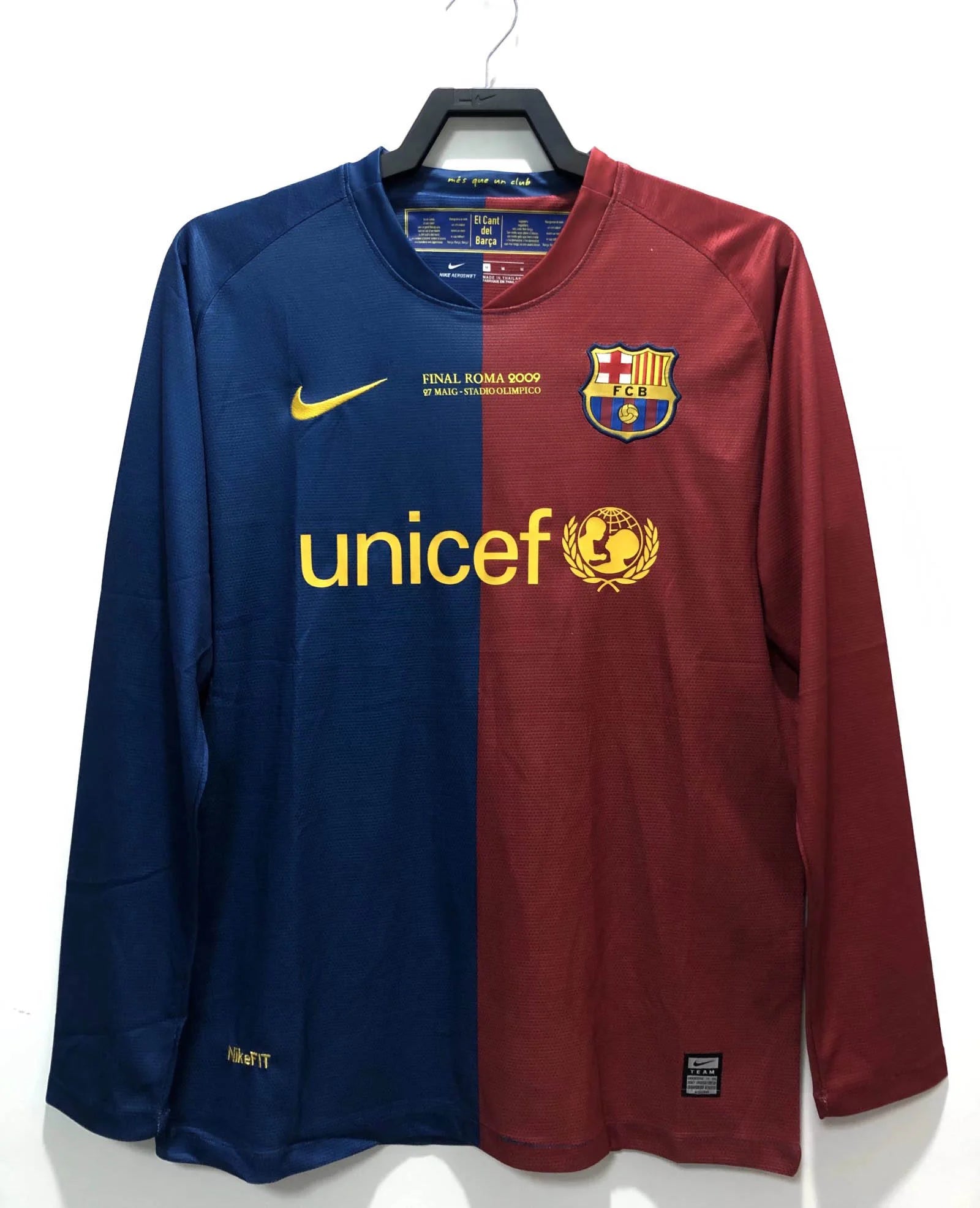 Retro Long Sleeve Barcelona 08/09 Champions League Jersey