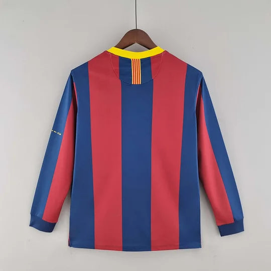Retro Long Sleeve Barcelona 10/11 Home Jersey