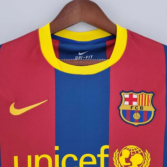 Retro Long Sleeve Barcelona 10/11 Home Jersey