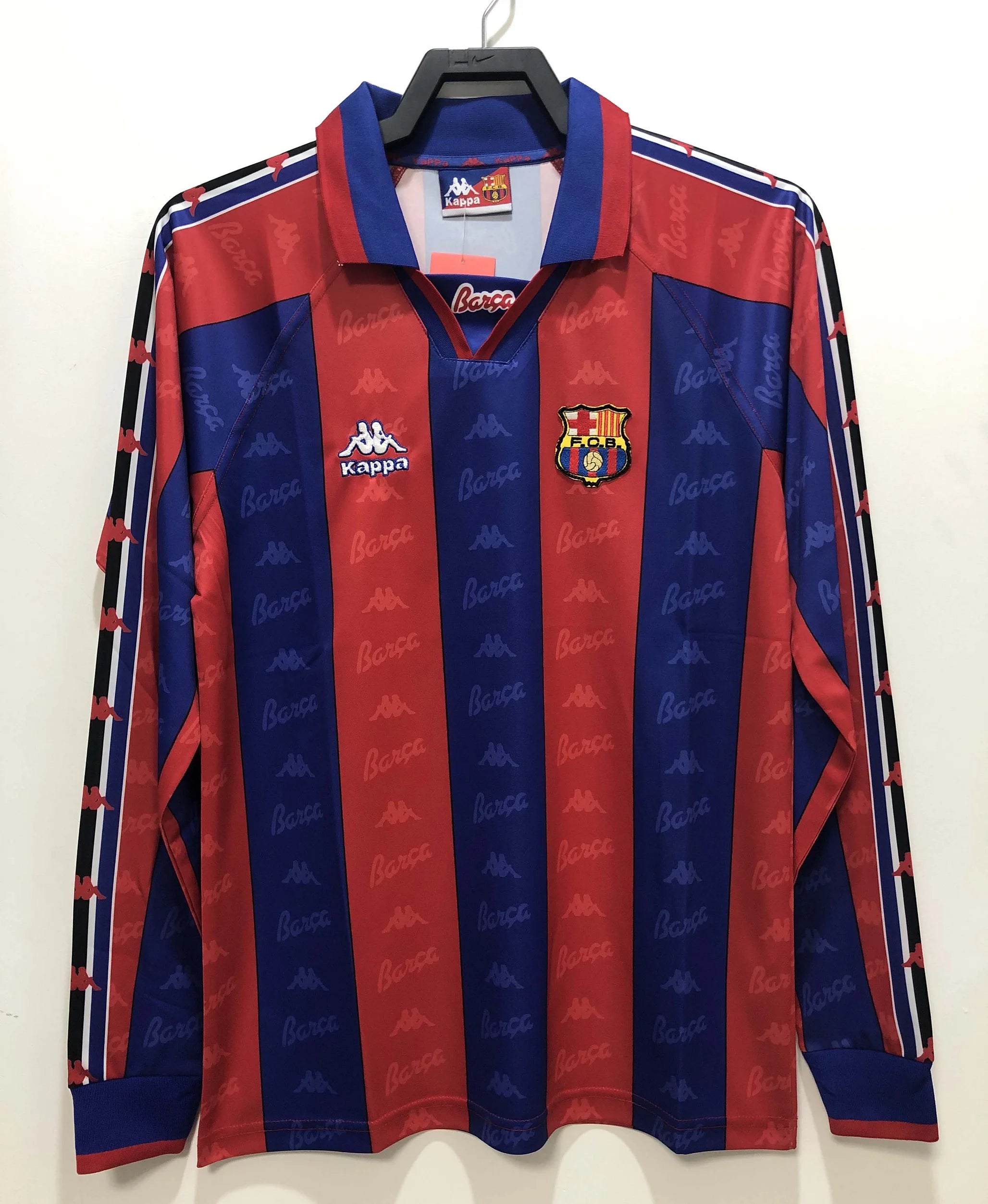 Retro Long Sleeve Barcelona 96/97 Home Champions League Jersey