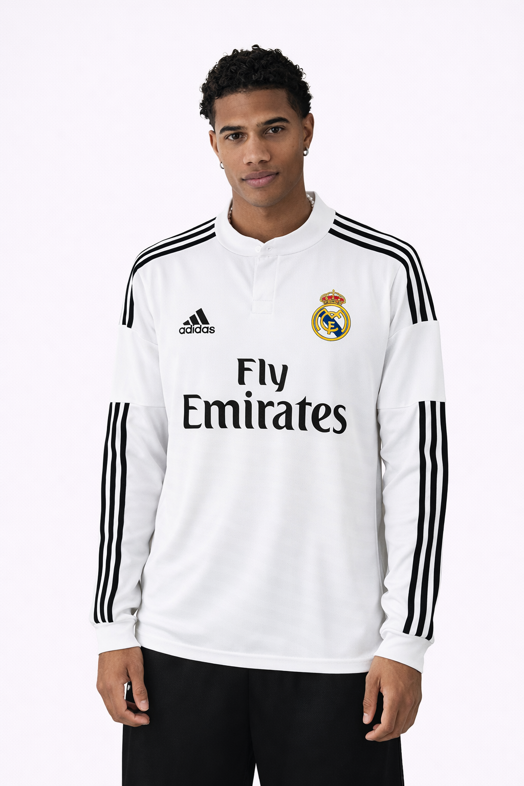 Retro Long Sleeve Real Madrid 14/15 Home Jesey