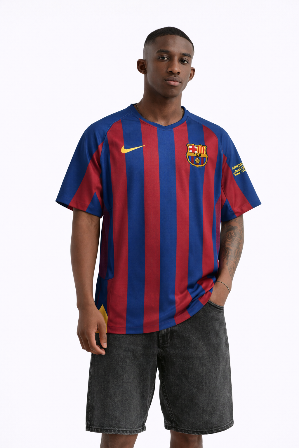 Retro Barcelona 05/06 Home Champions League Jersey