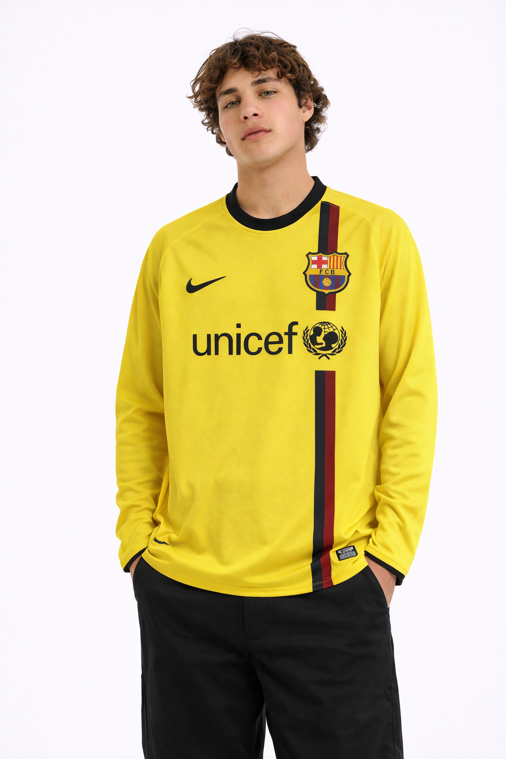 Retro Long Sleeve Barcelona 08/09 Away Jersey