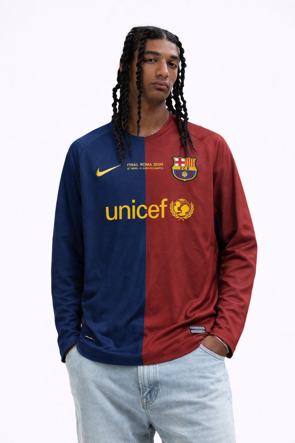 Retro Long Sleeve Barcelona 08/09 Champions League Jersey