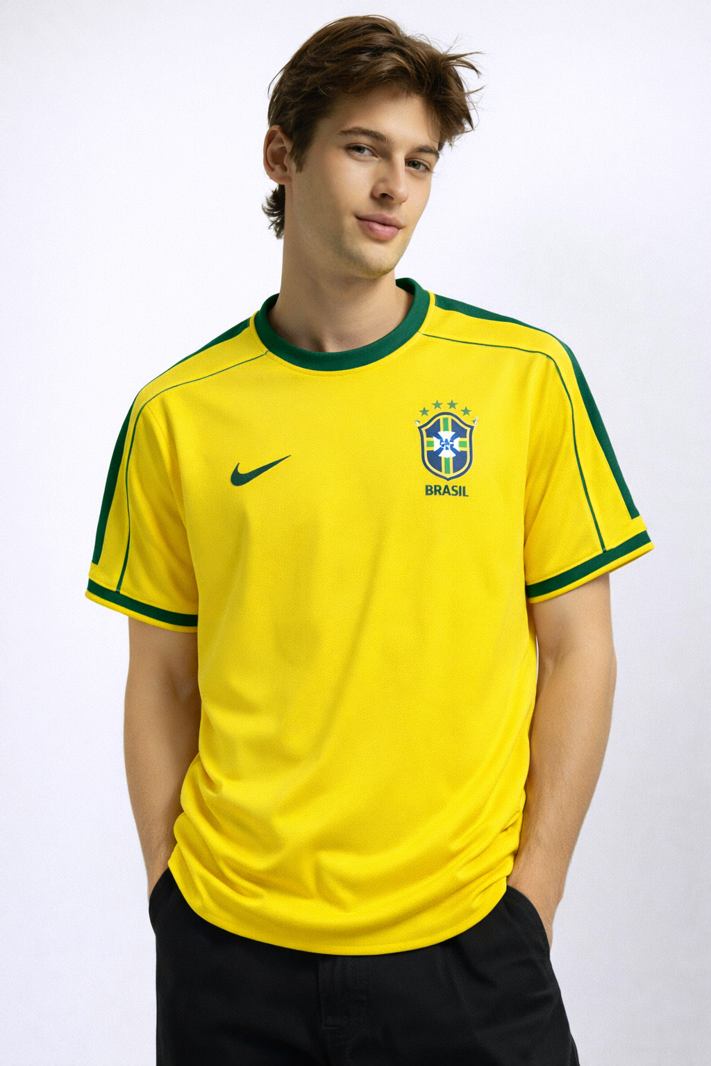 1998 Retro Brazil Soccer Jersey Home