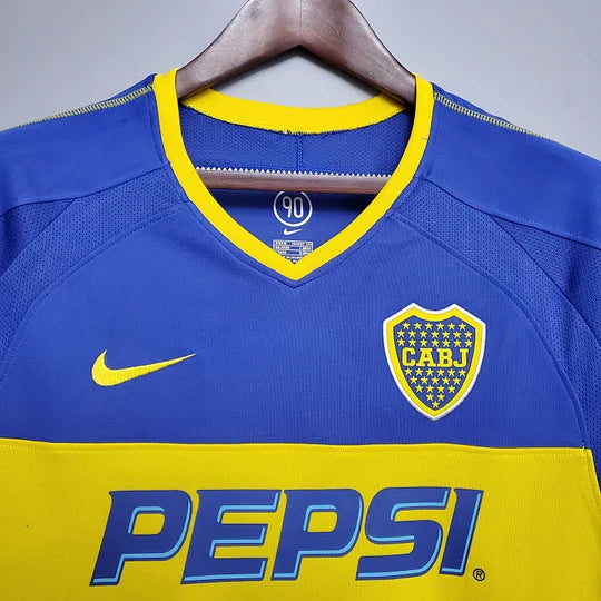 2003/2004 Retro Boca Juniors Home Football Jersey